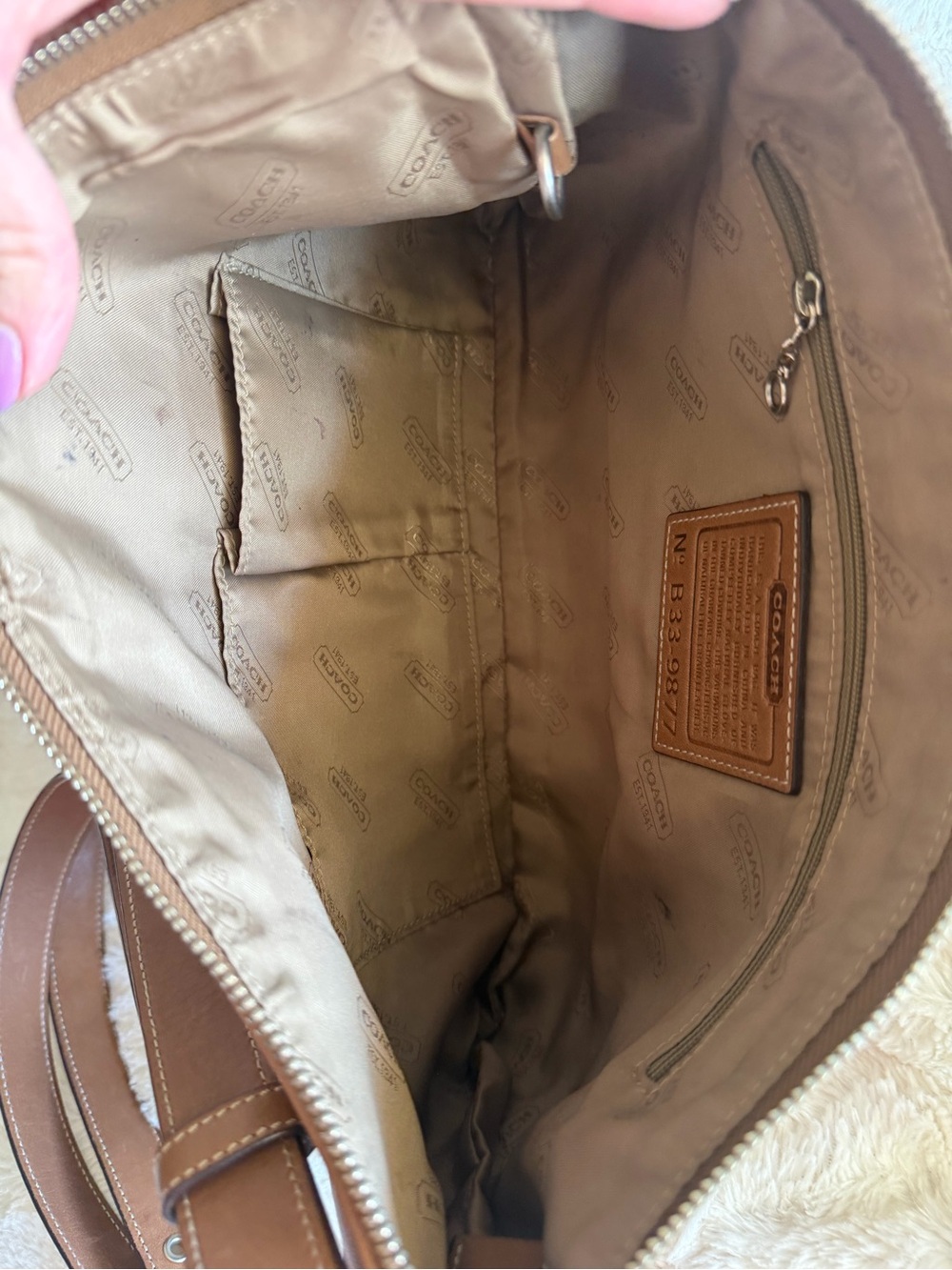 Vintage 2003 Coach Legacy West zipper baguette with wristlet - Picture 11 of 13